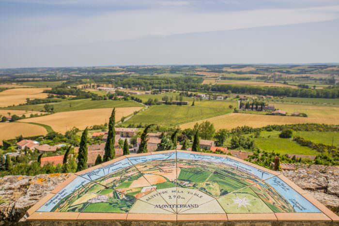 Table d'orientation à Montferrand, Lauragais, ©Office de Tourisme de Castelnaudary