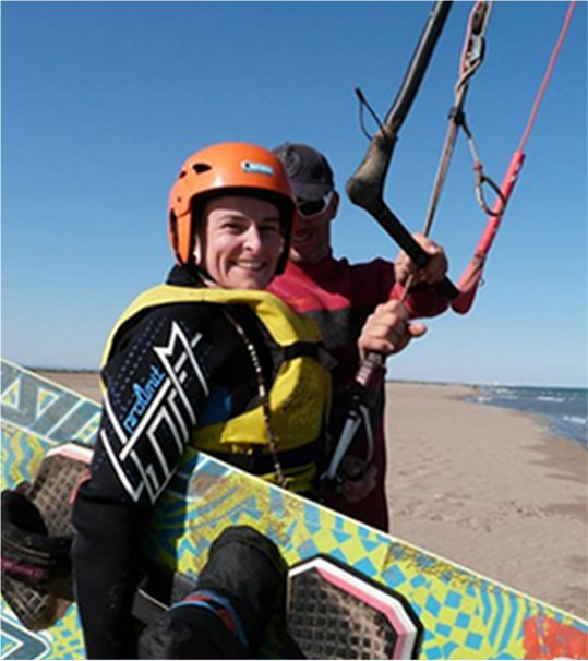 Kitesurf en tandem dans l'Aude