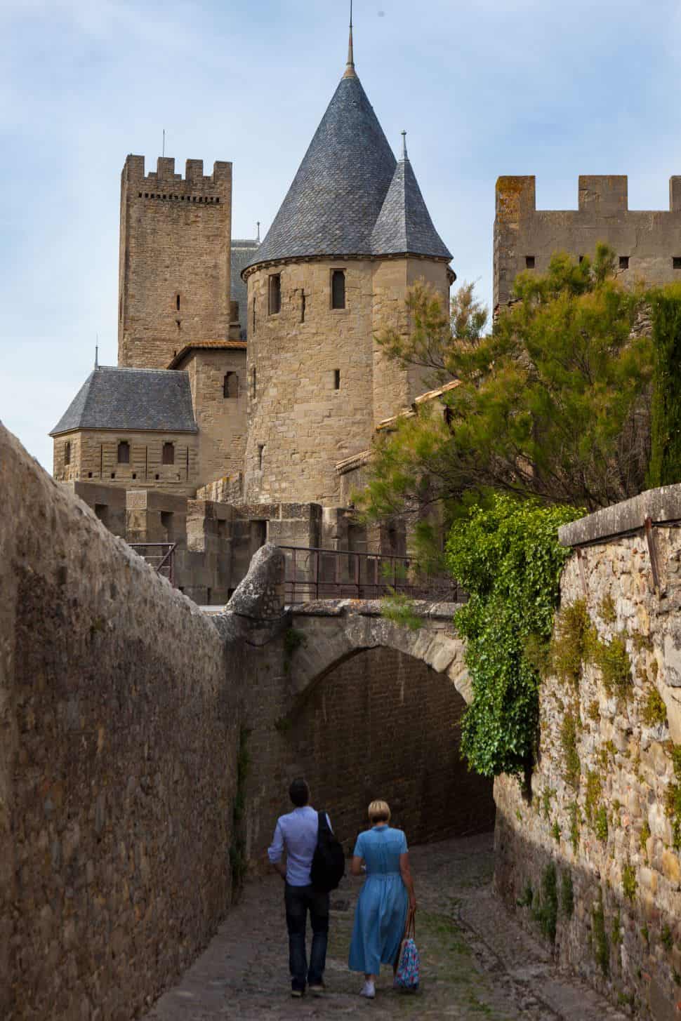 Carcassonne, cité, couple