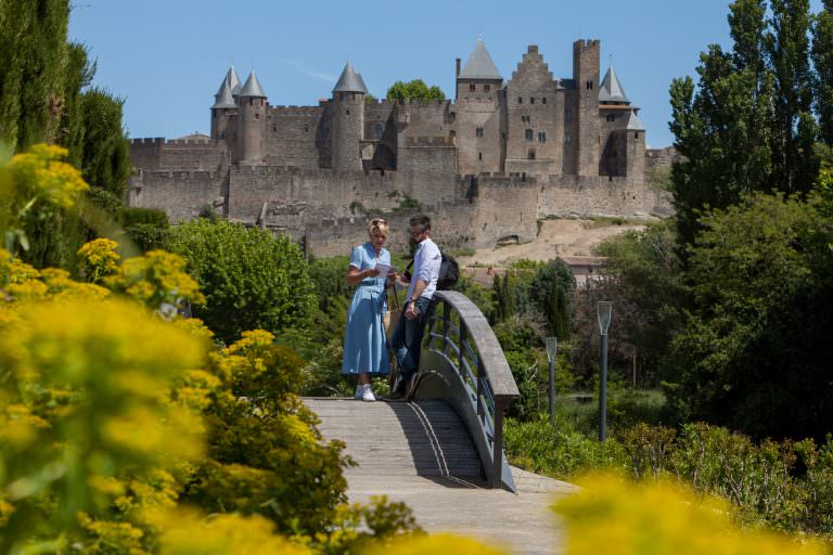 Carcassonne Bastide et Cité - couple