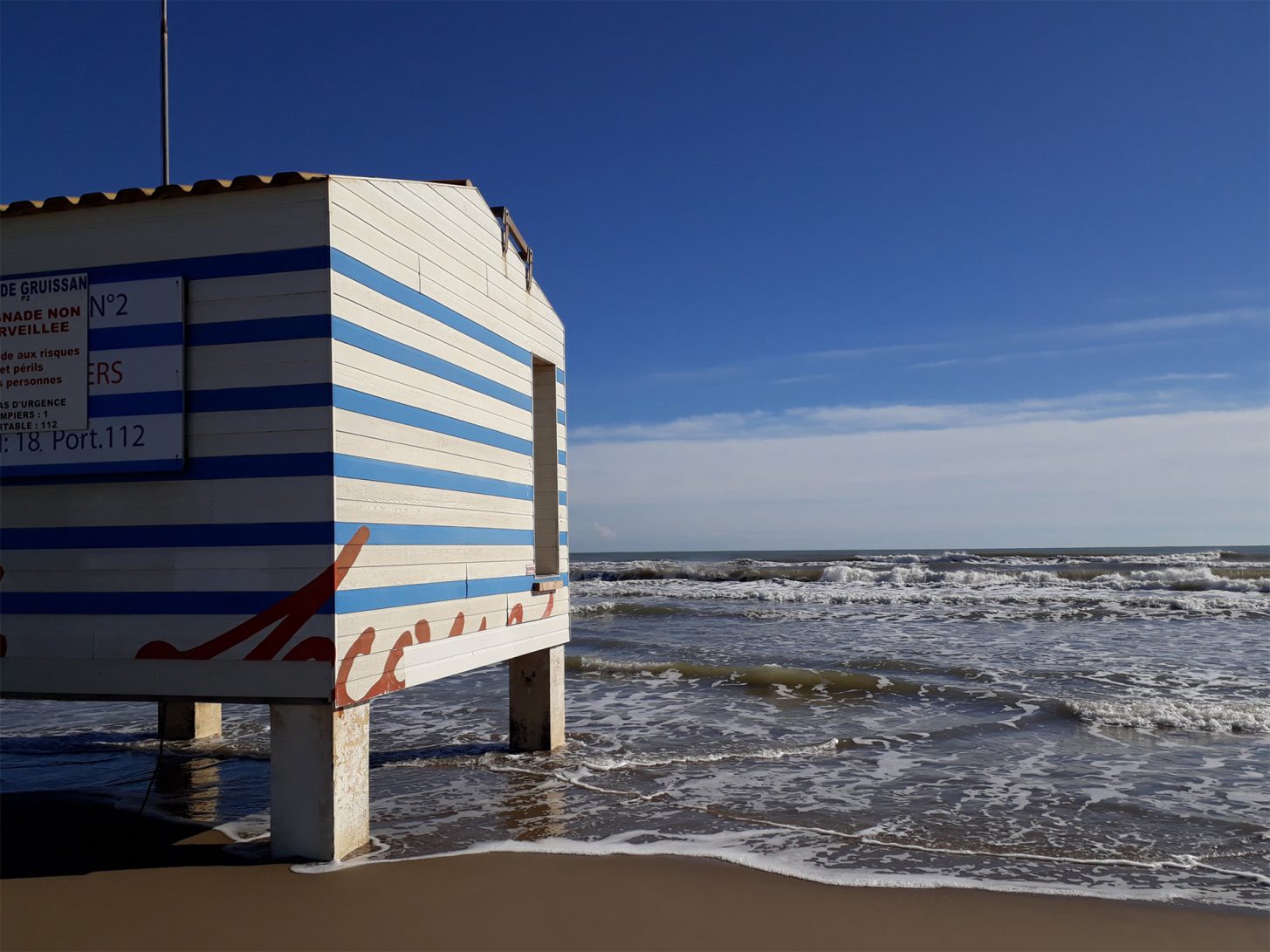 La plage des chalets à Gruissan ©ADT de l'Aude