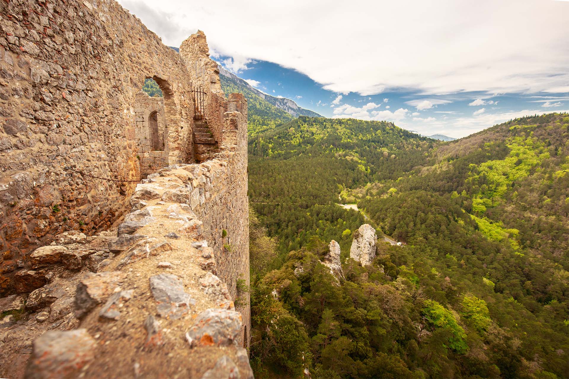 Vue imprenable depuis le château de Puilaurens ©Vincent Photographie