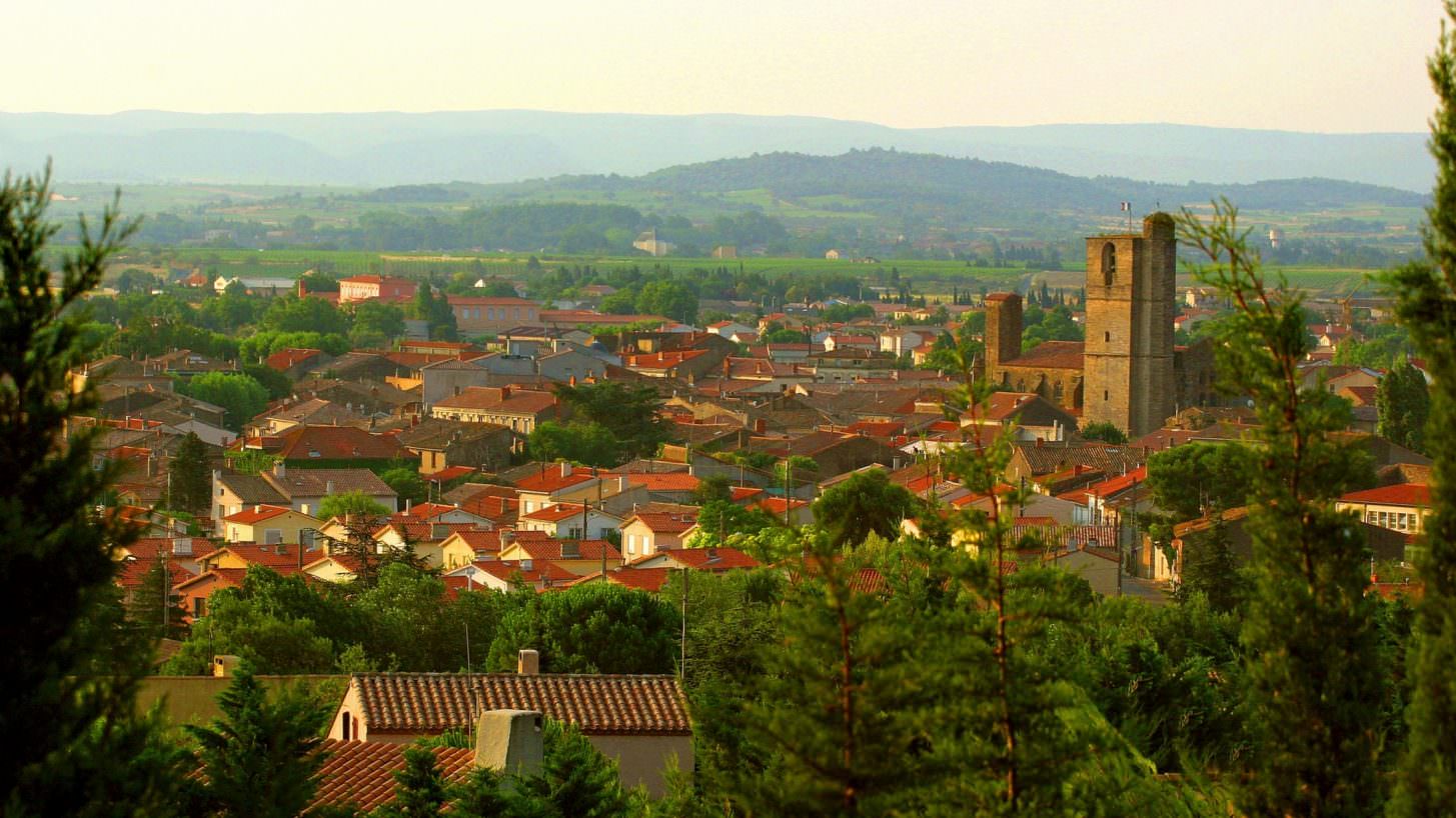 Lézignan-Corbières, vue générale de la ville.