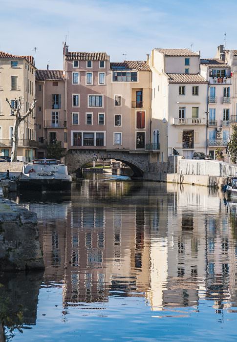 Narbonne, canal de la robine, pont des marchands