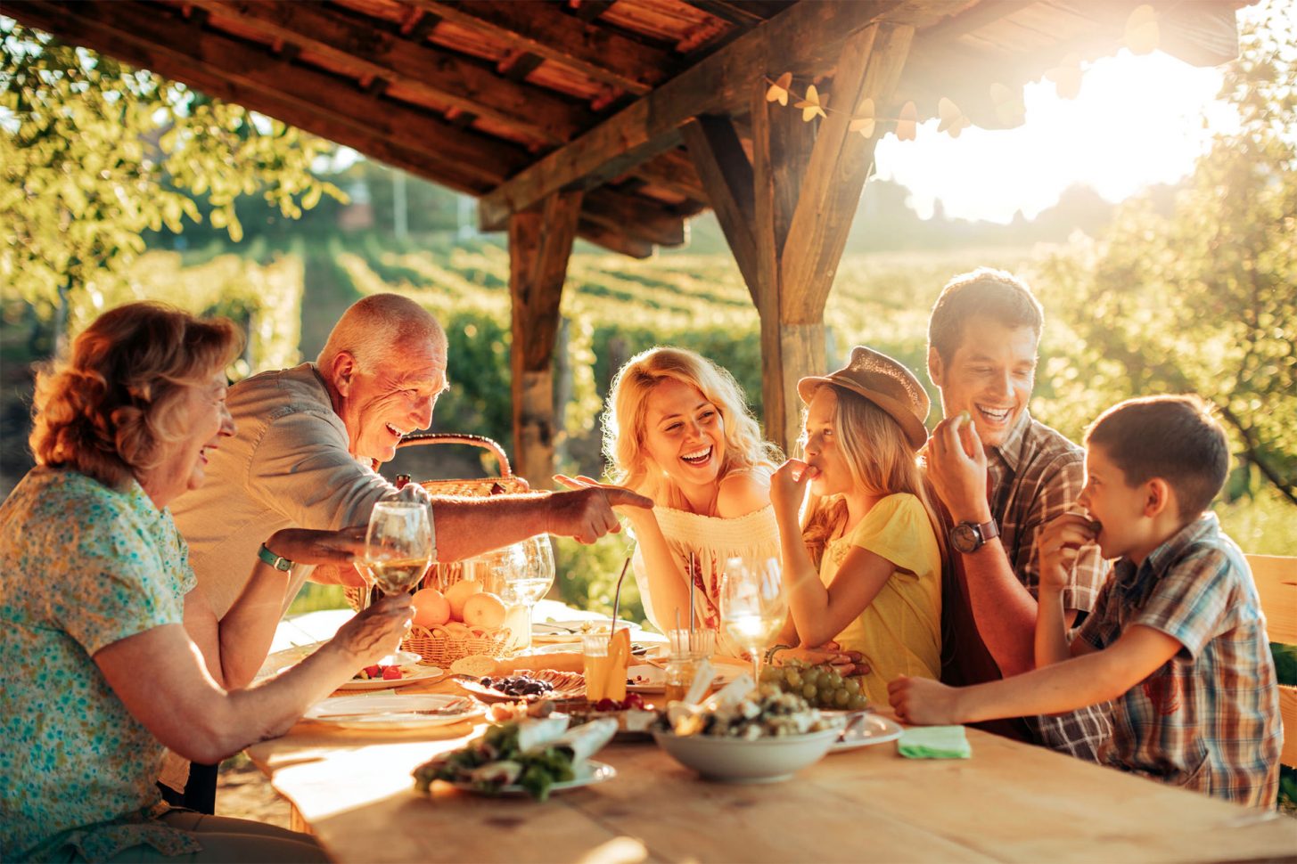 Dégustation en famille de produits marqués Pays cathare