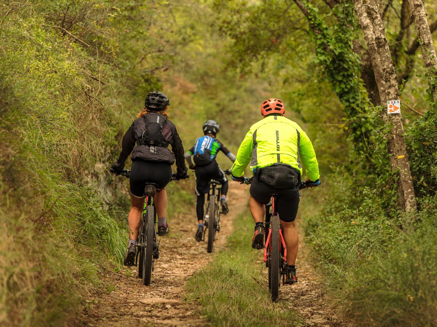 Balade VTT en famille sur un circuit balisé © Vincent photographie - ADT de l'Aude