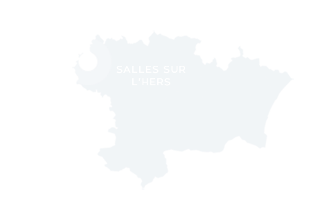 Carte de localisation de la commune de Salles-sur-L'Hers