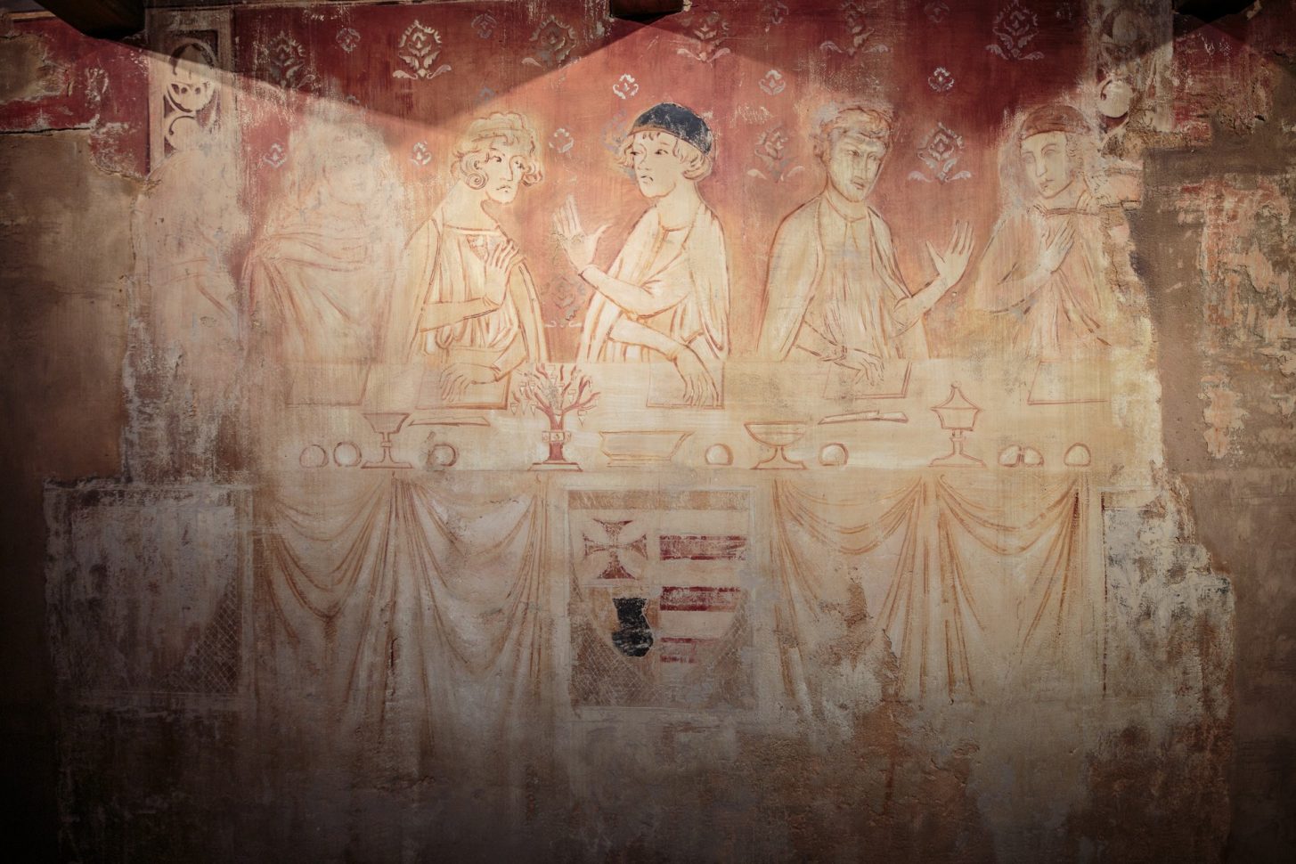 Peinture au Château de Villerouge Terménes © Vincent Photographie, Conseil départemental de l'Aude