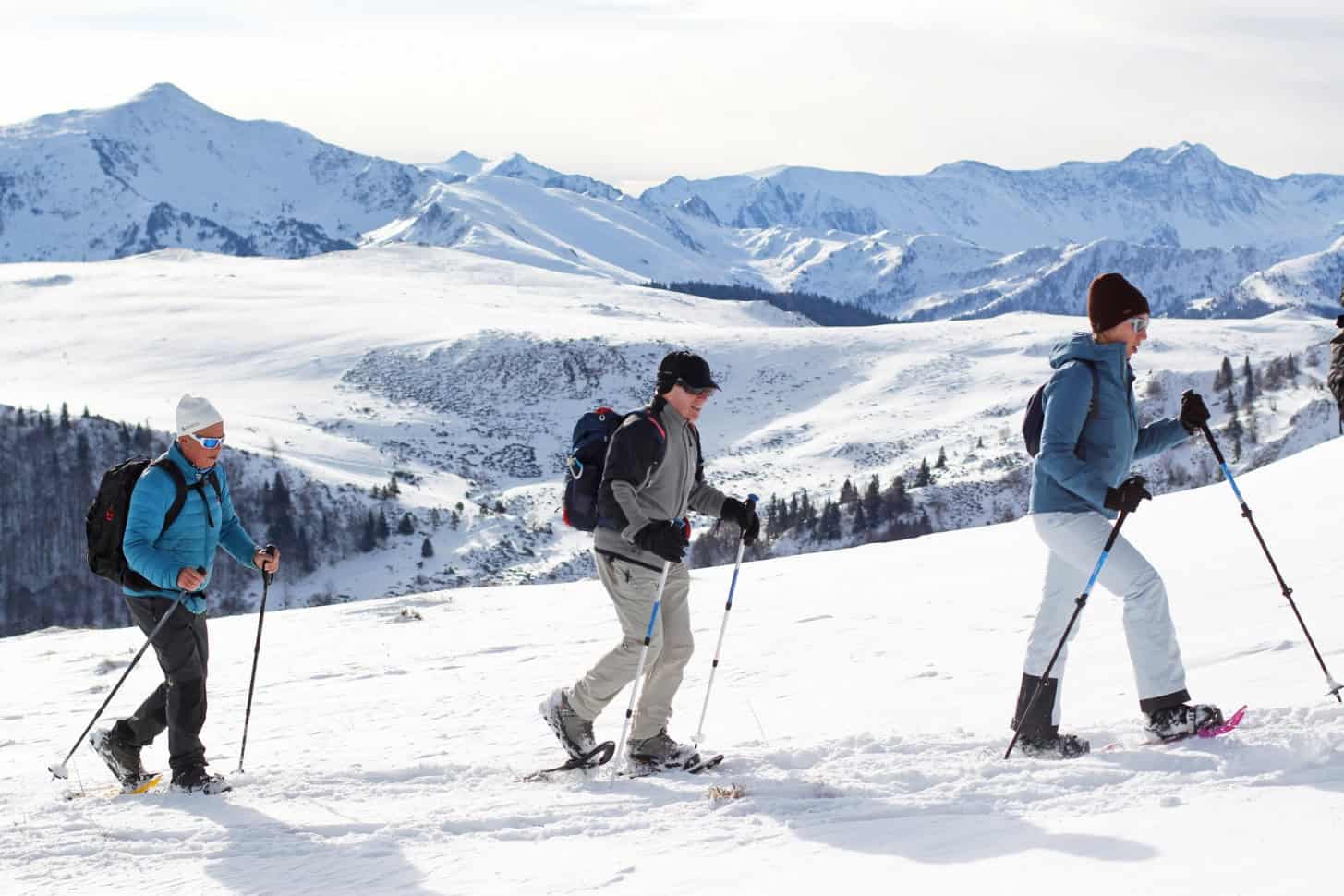 Camurac randonnée raquettes neige ©Sylvain Dossin - Pyrénées Audoises