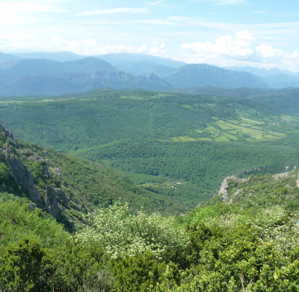 panorama depuis le Pech de Bugarach© A. Belondrade, ADT Aude