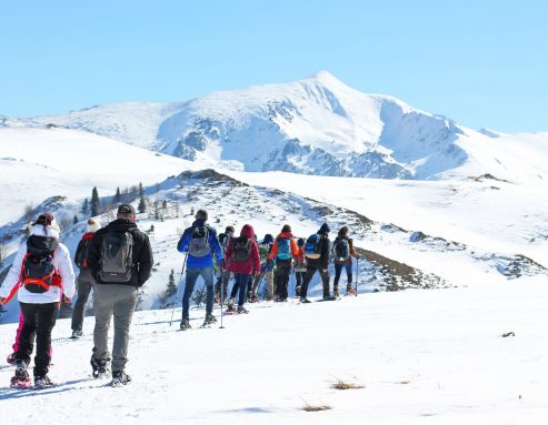 Balade en raquette à Camurac au cœur des Pyrénées audoises ©Sylvain Dossin - Office de Tourisme des Pyrénées audoises