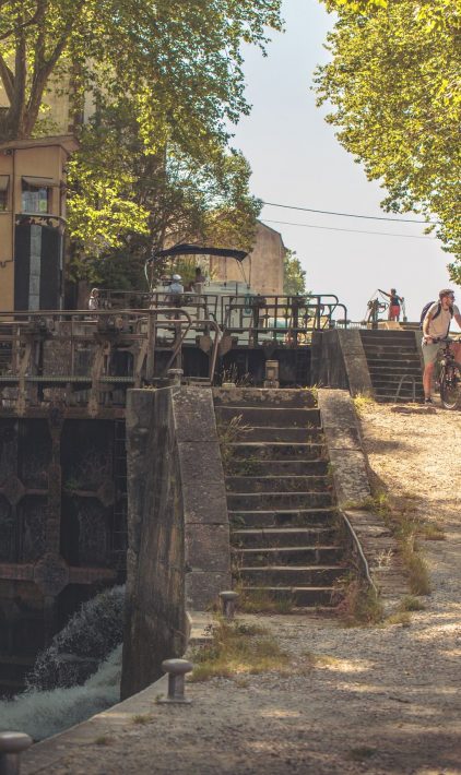 Canal du Midi, écluse de Castelnaudary