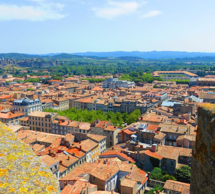 Vue depuis le clocher de l'église Saint Vincent à Carcassonne ©Marc Gassion - ADT de l'Aude