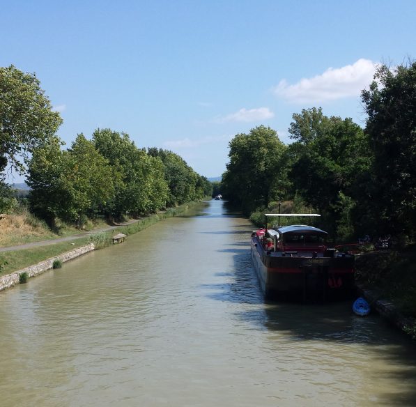 Carcassonne, écluse d'herminis, canal du midi