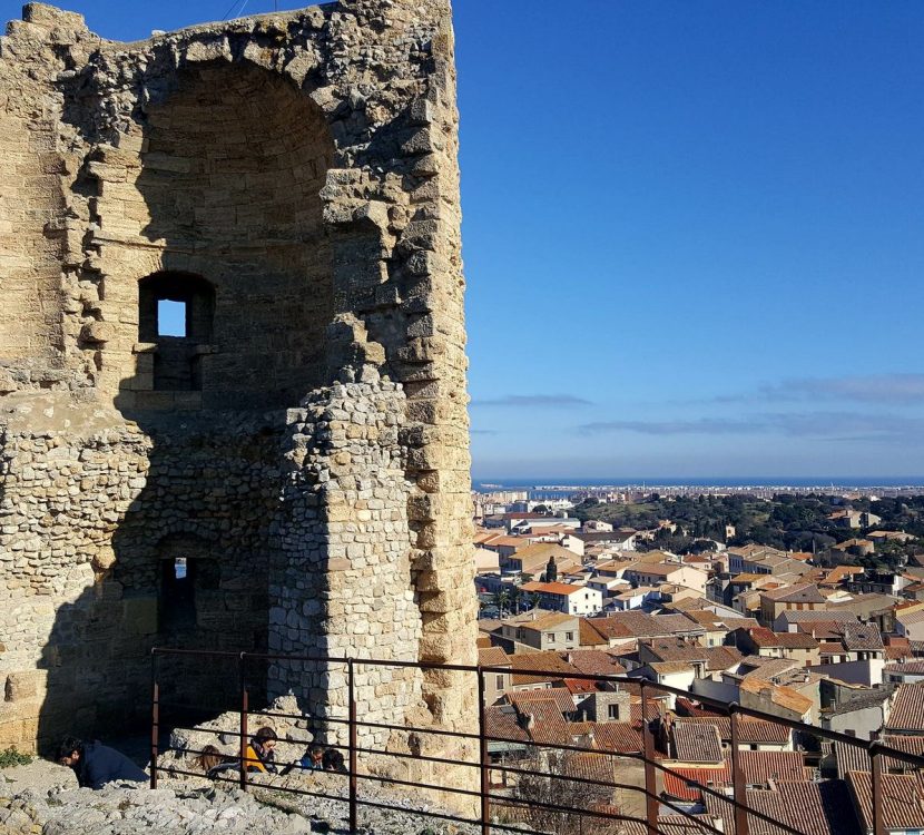 Vue sur le village de Gruissan depuis la Tour Barberousse ©ADT de l'Aude