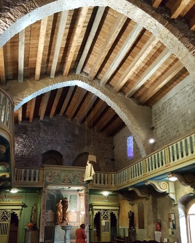 Plafond en coque de bateau de l'église de Gruissan©S. Alibeu, ADT Aude