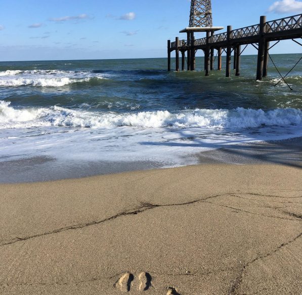 Leucate, plage, ponton