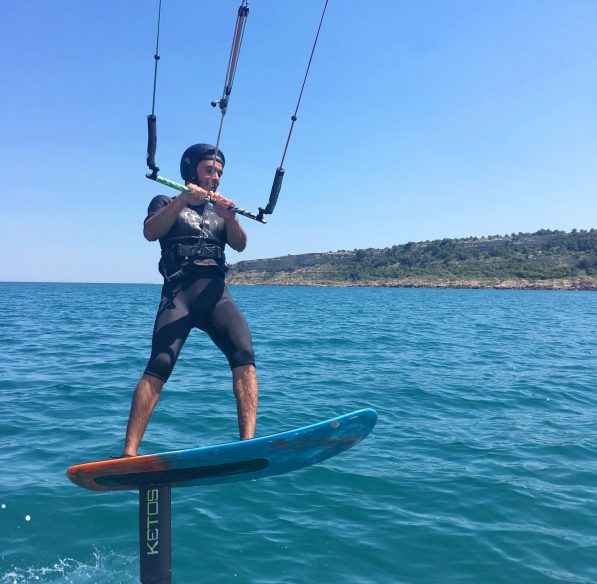 Pratique du Kite-surf à Leucate ©Office de tourisme de Leucate