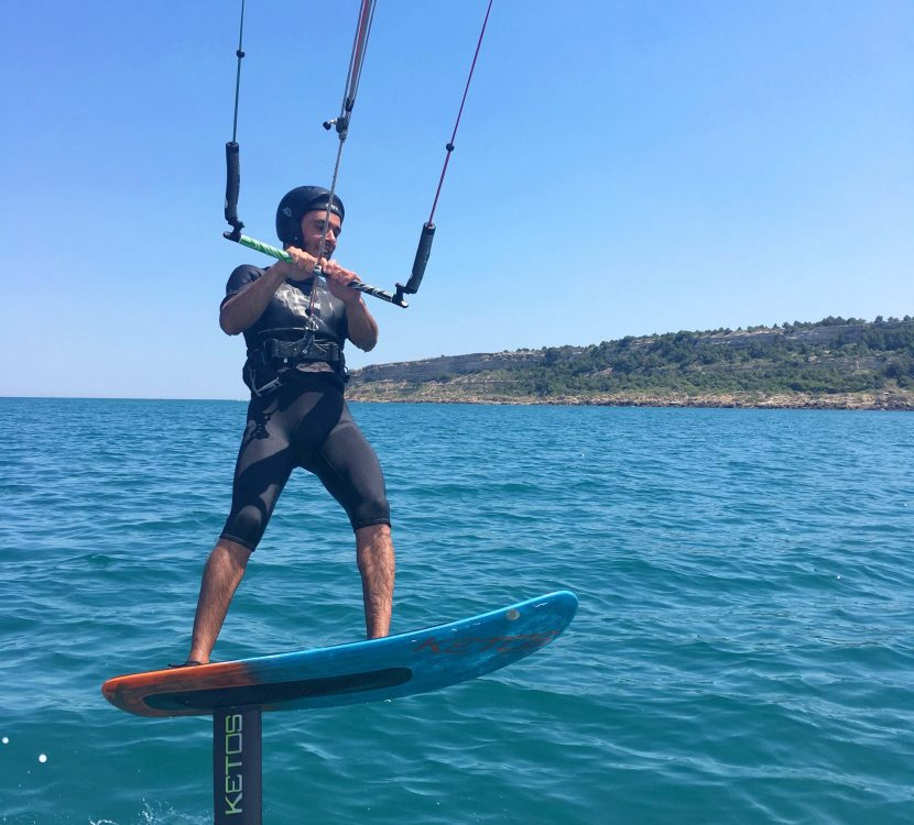 Pratique du Kite-surf à Leucate ©Office de tourisme de Leucate