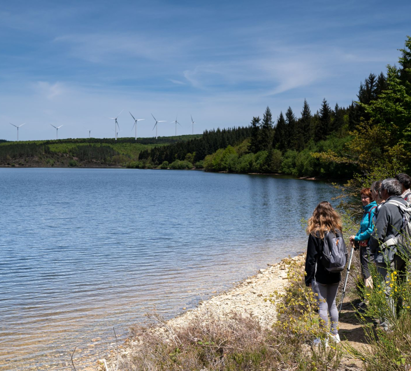 randonnée en Montagne Noire, entre lac et éoliennes, OT Montagne Noire