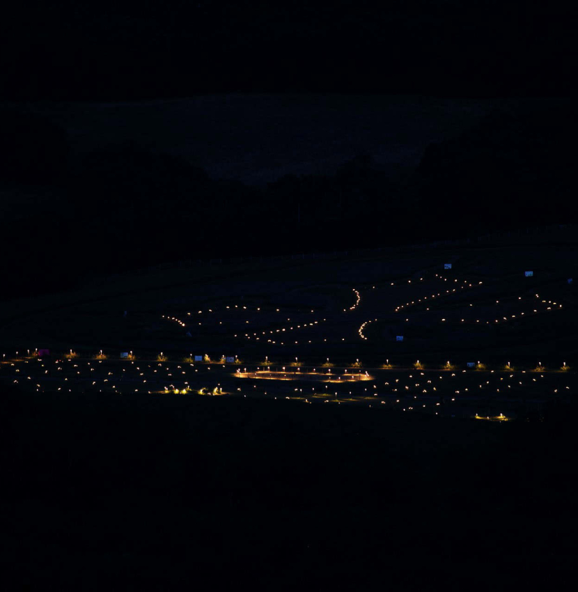 le labyrinthe éclairé de Saint André la Tuilerie, à Pieusse