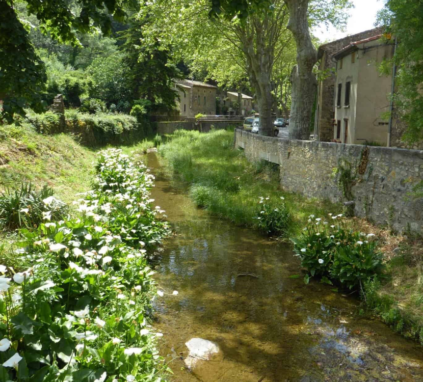 Le village de Termes et la riviére le Sou ©CAUE de l'Aude