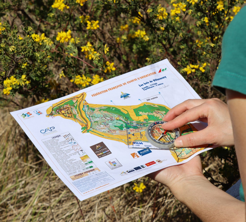 parcours d'orientation à Villasavary, pour la famille, OT Collines cathares